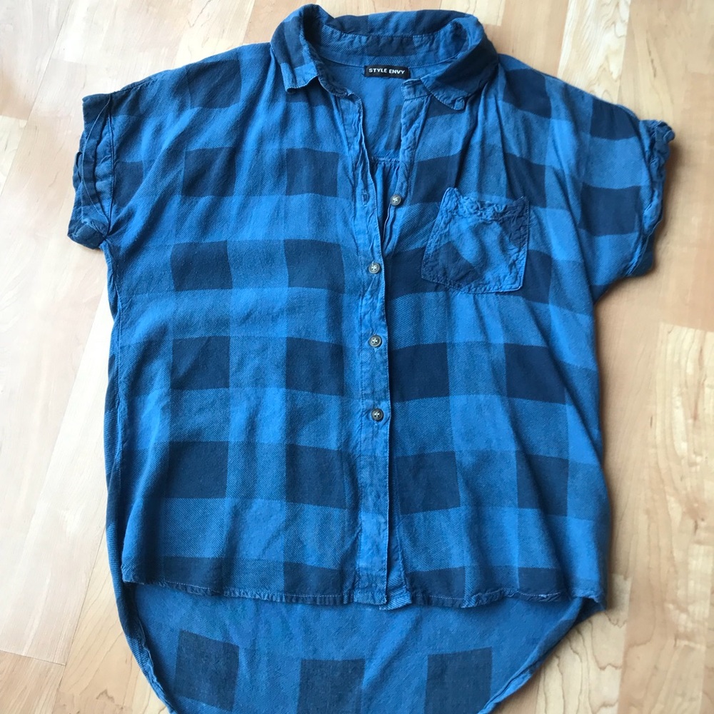 Checkered button down